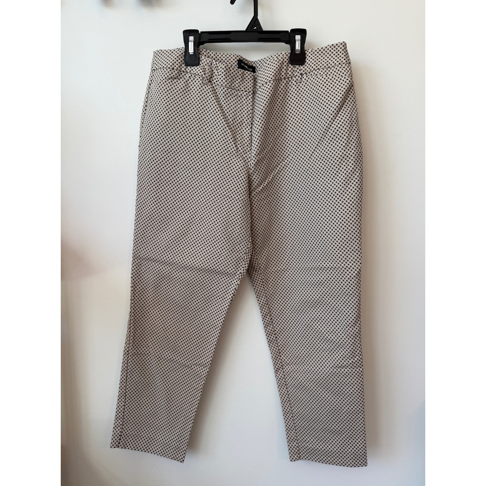 Liz Claiborne Career Emma Classic Tan Geometric Diamond Ankle Pants Womens 12